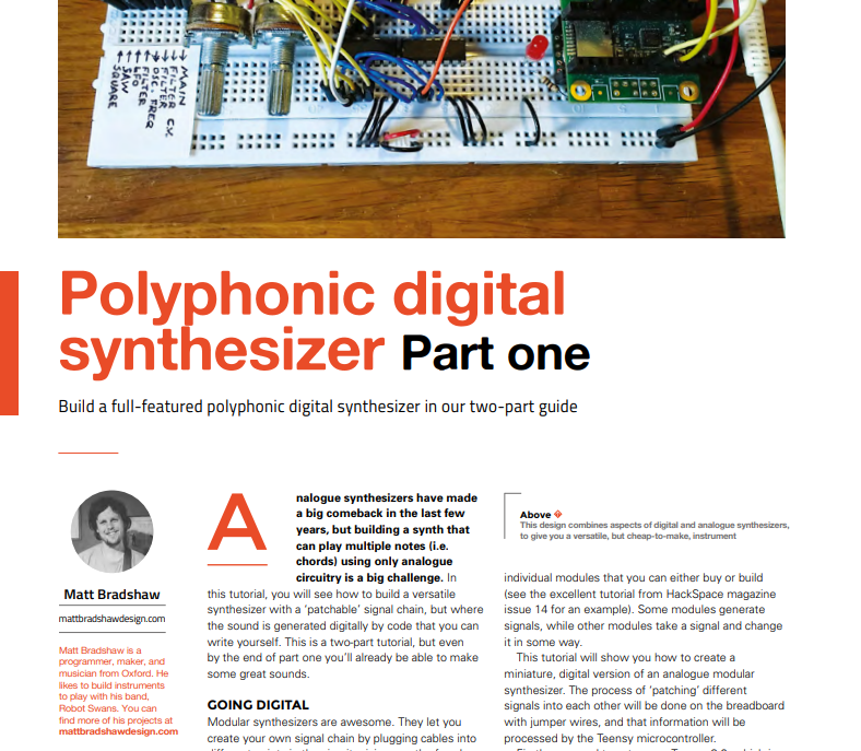 Breadboard Polyphonic Synth Tutorial Details Hackaday.io
