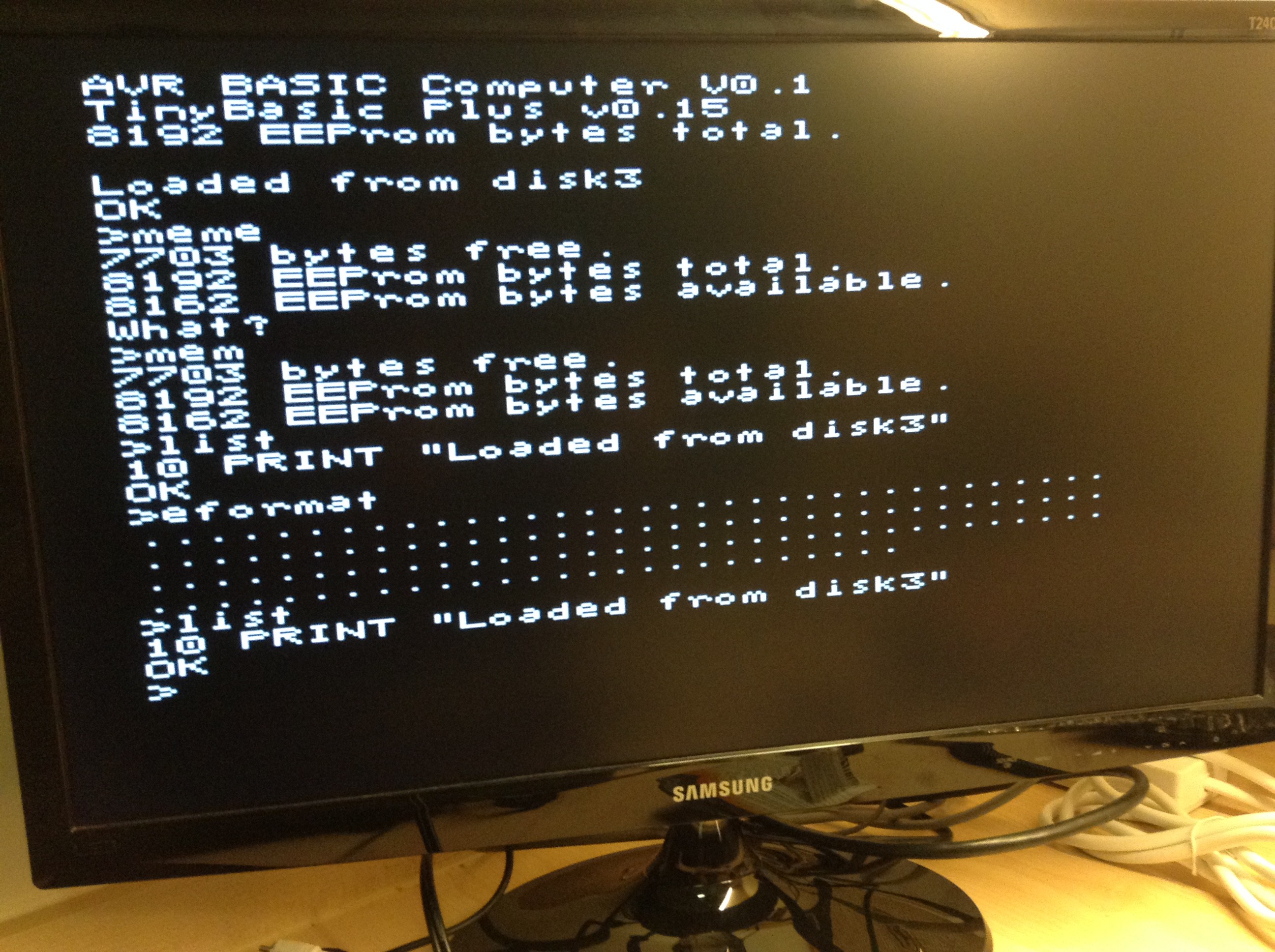 Single Chip AVR BASIC Computer V0.3 Hackaday.io