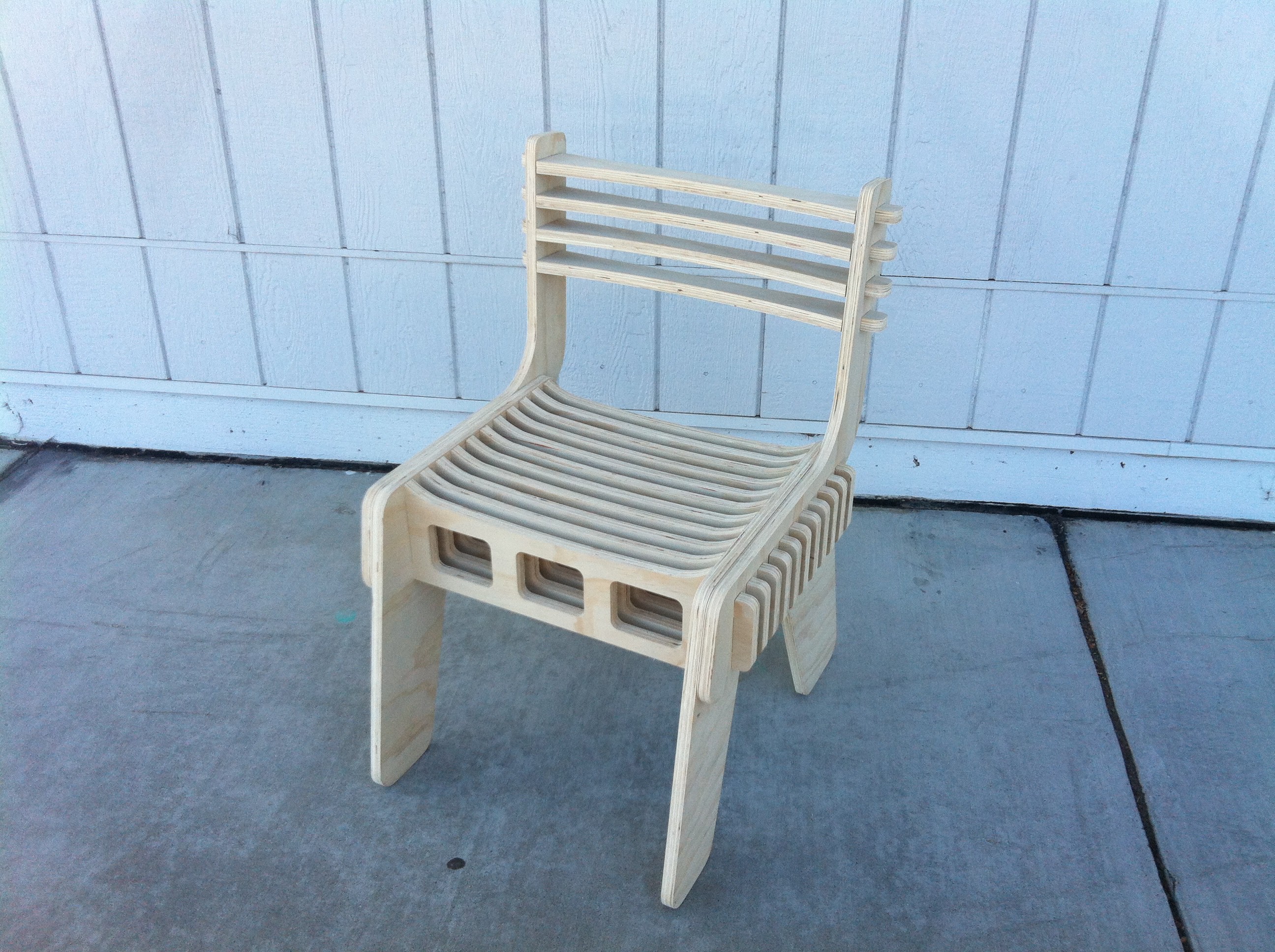 Gallery Interlocking plywood chair Hackaday.io