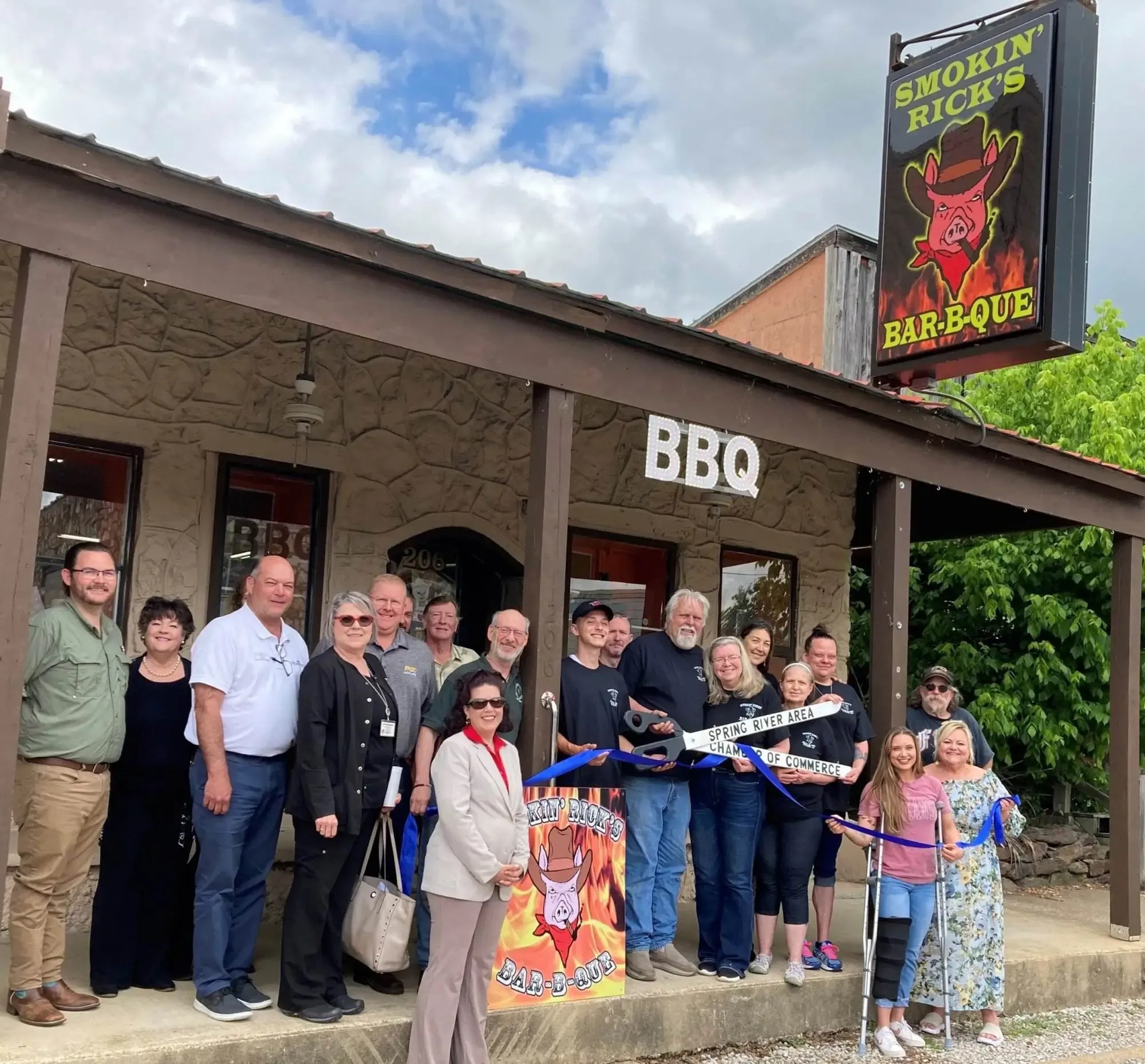Blue ribbon held for Smokin’ Rick’s BBQ Hallmark Times