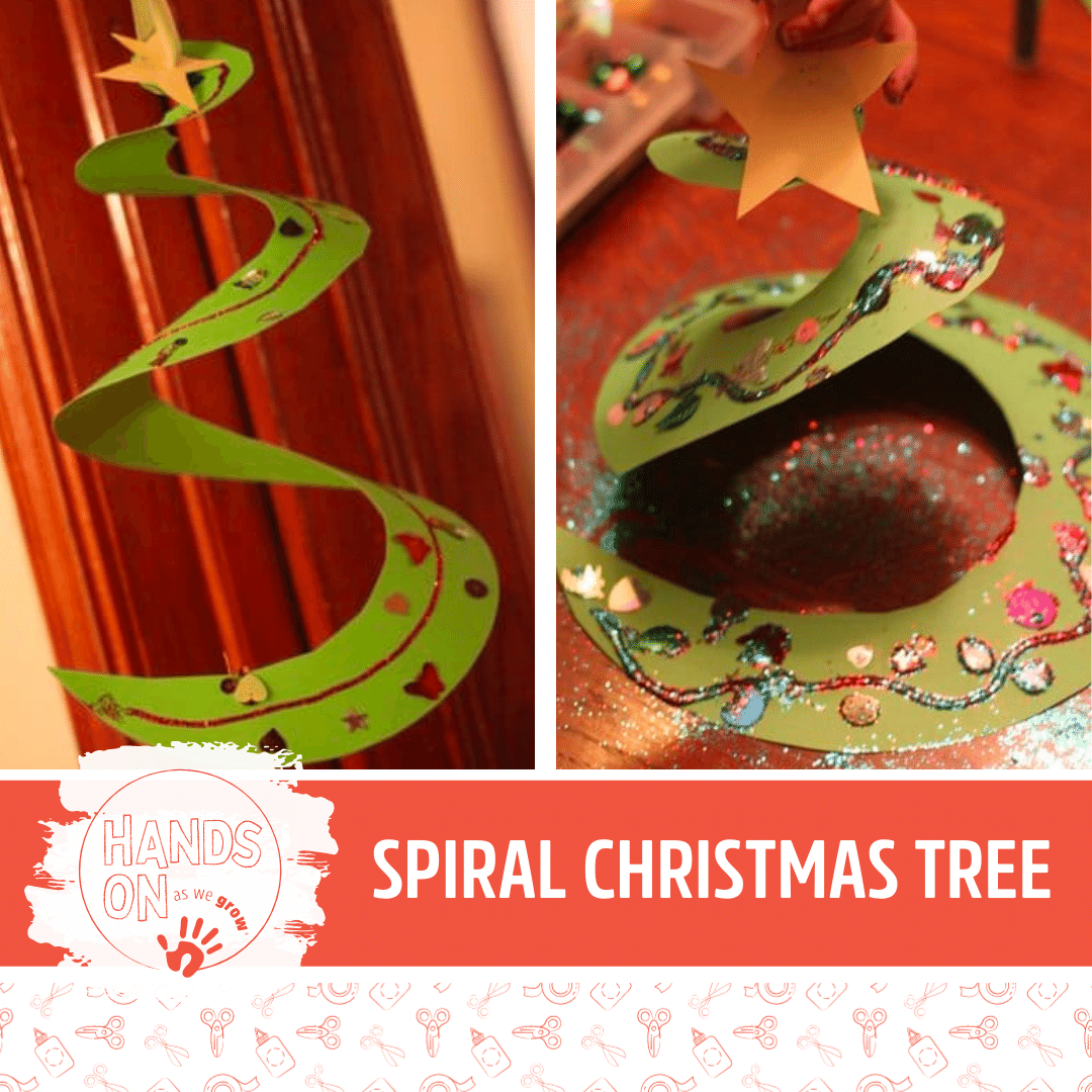 Spiral Christmas Tree Craft for Kids hands on as we grow
