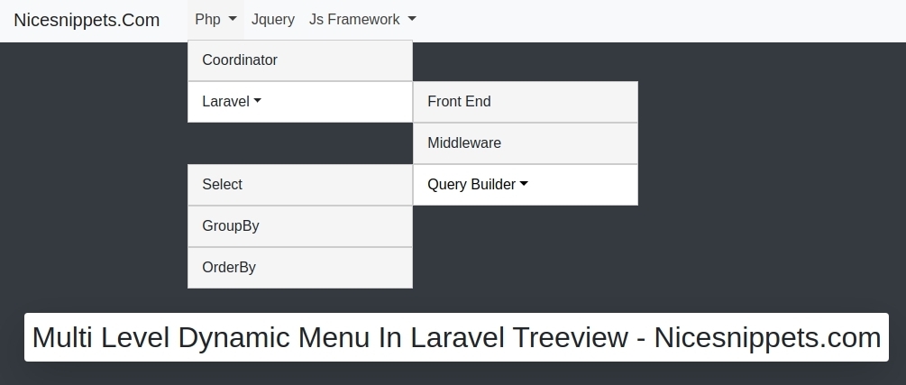 Multi Level Dynamic Menu In Laravel Treeview Hashnode