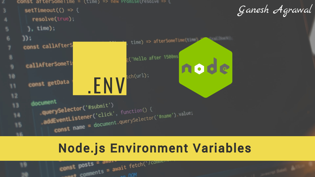 How to use environment variables in Node.js application