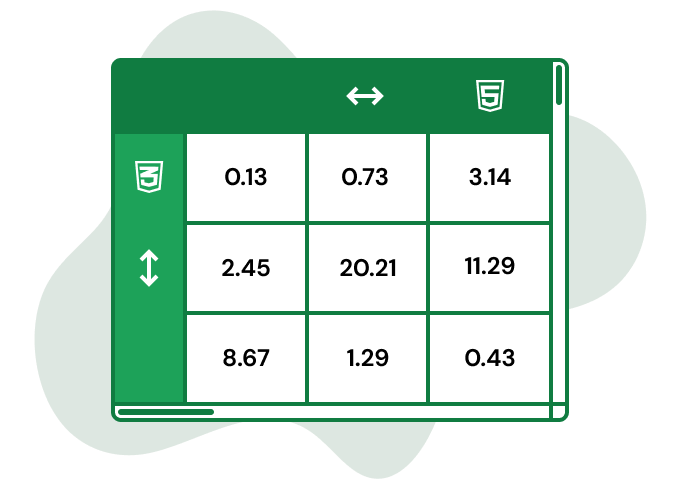 How to build a table with concurrent horizontal and vertical sticky