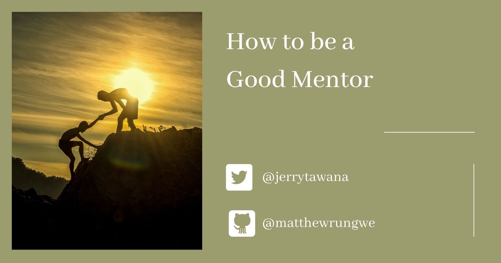 How to be a good Mentor