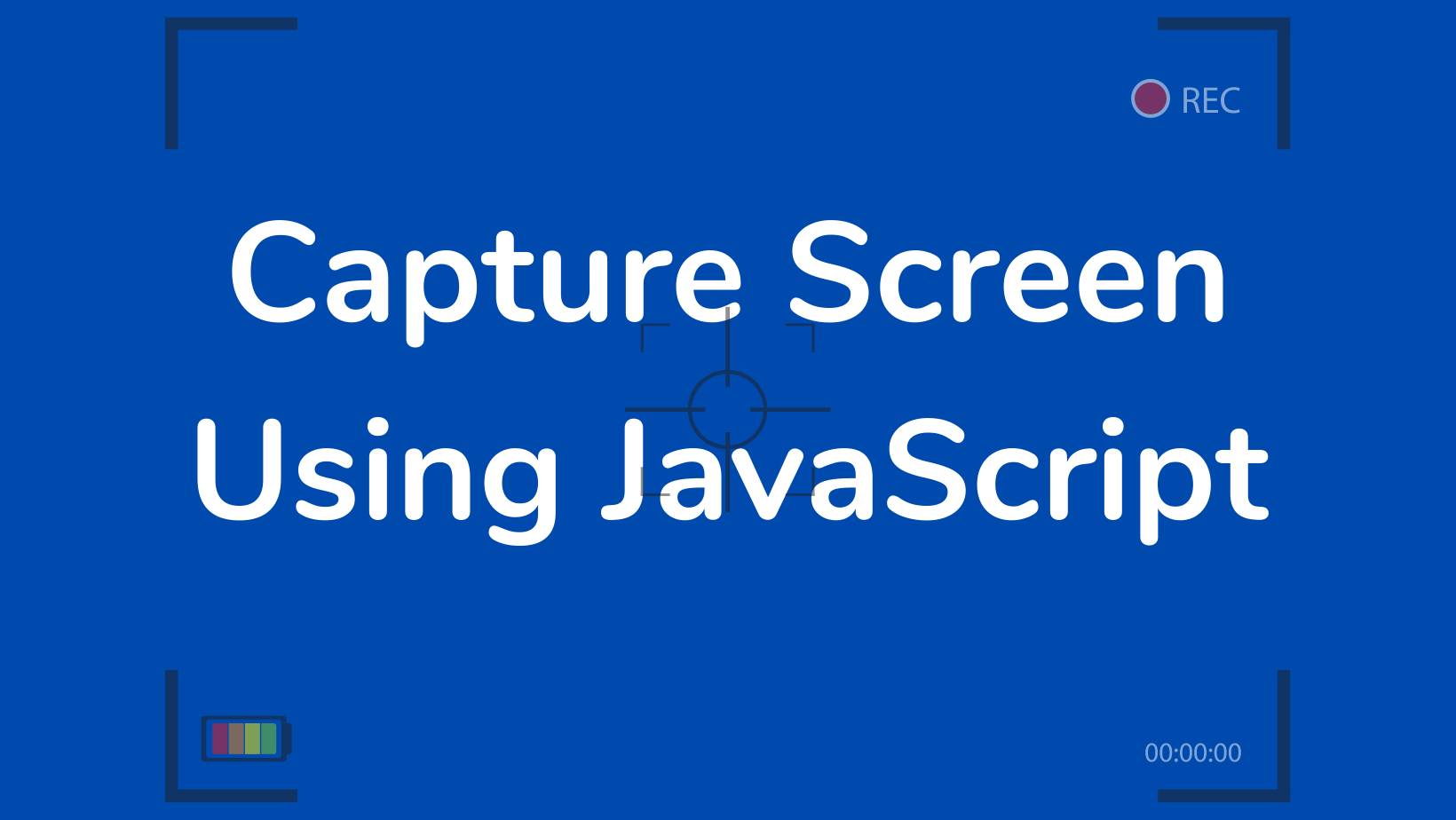 Capture Screen And Stream Like Zoom Using JavaScript