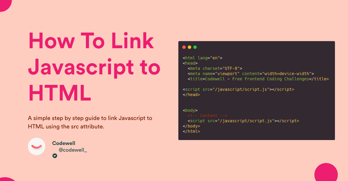 How To Link Javascript to HTML