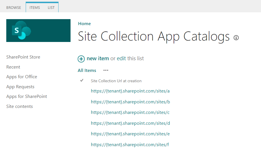 How to get all existing SharePoint site collection app catalogs Quick博客