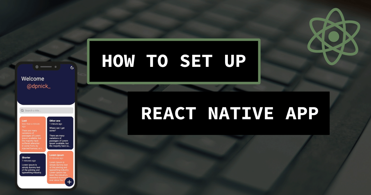 How to set up a react native project