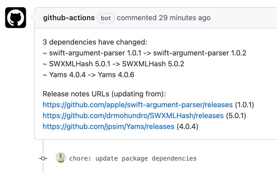 Automate the way you keep up with dependency changes in your Swift Package