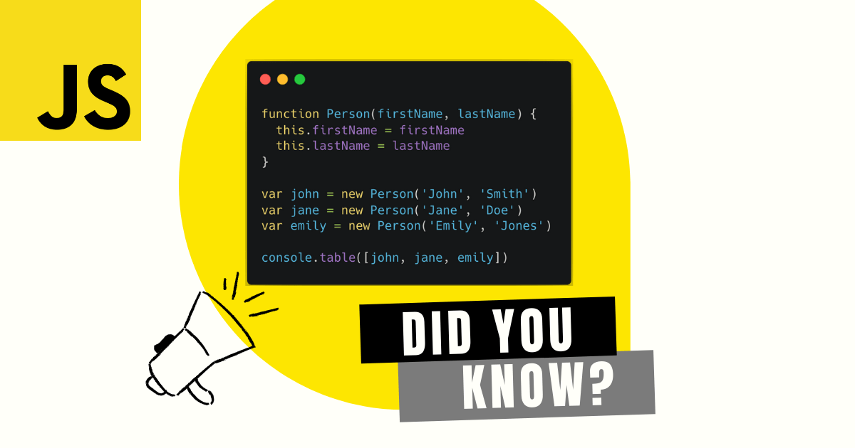 Usa console.table en lugar de console.log para mostrar un objeto
