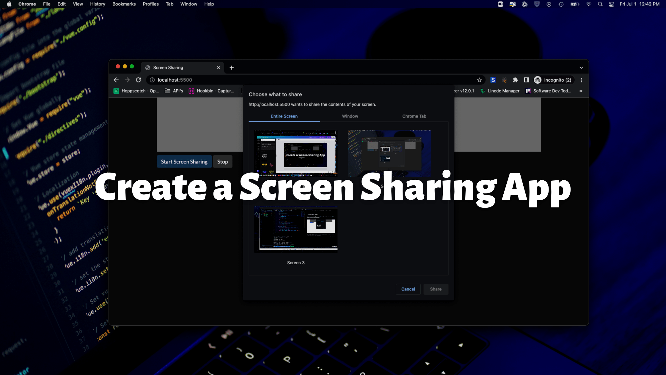 How To Create a Screen Sharing Application With JavaScript