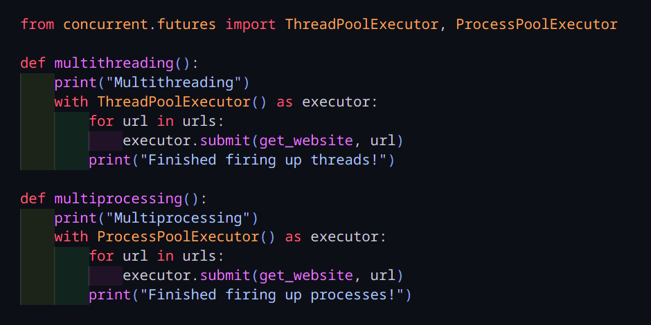 multithreading multiprocessing concurrency python
