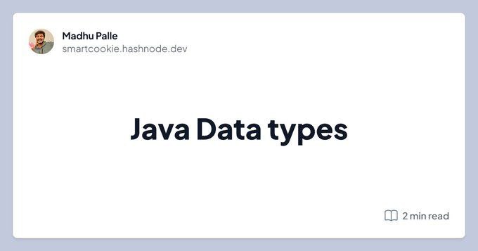 javadatatypes on Hashnode