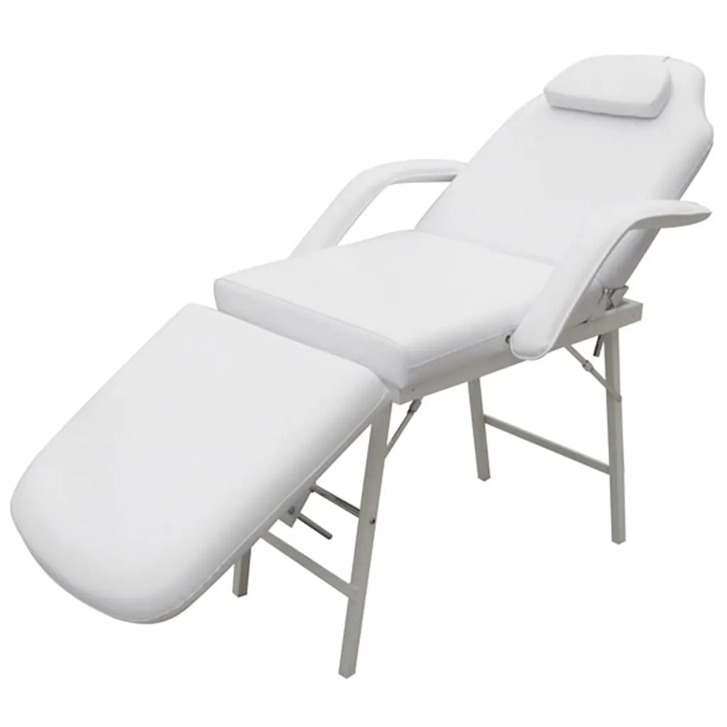 Massage Table Chair Bed Portable Beauty Therapy Treatment White 3 Fold