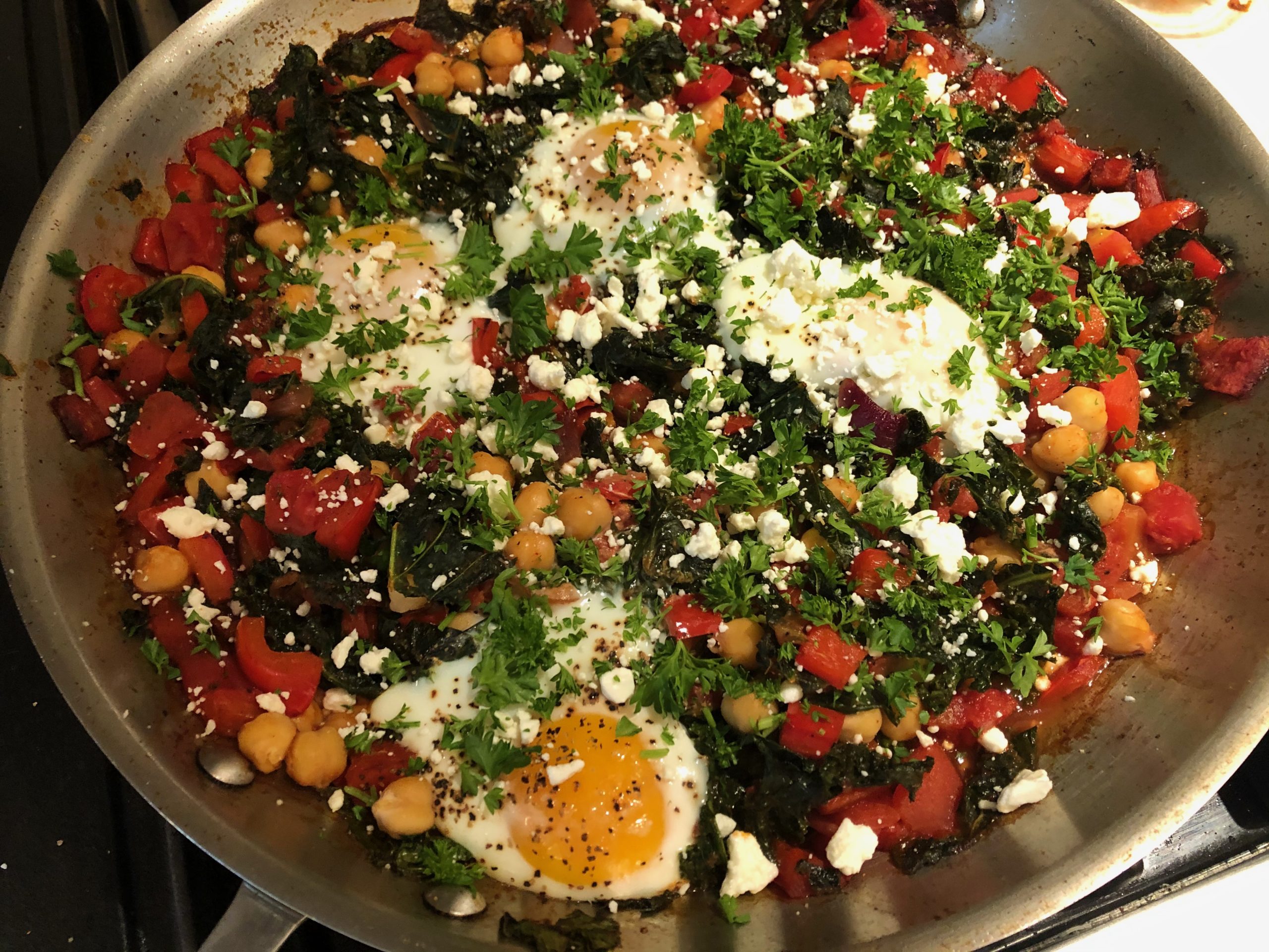Kale and Chickpea Shakshuka Heather Carey