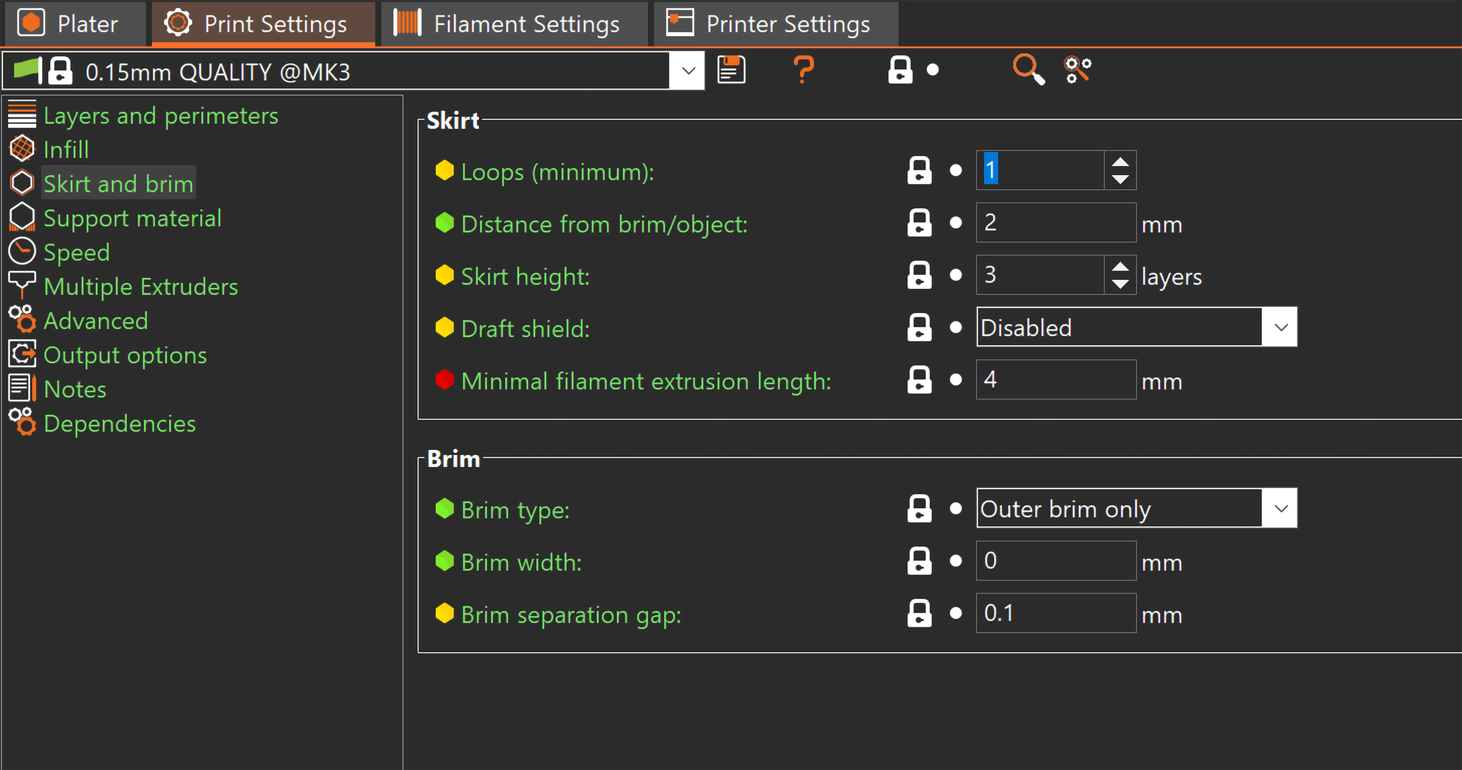 Skirt and Brim Prusa Knowledge Base