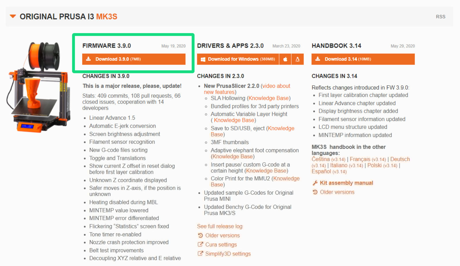 How to update firmware (MK3S+/MK3S/MK3) | Prusa Knowledge Base