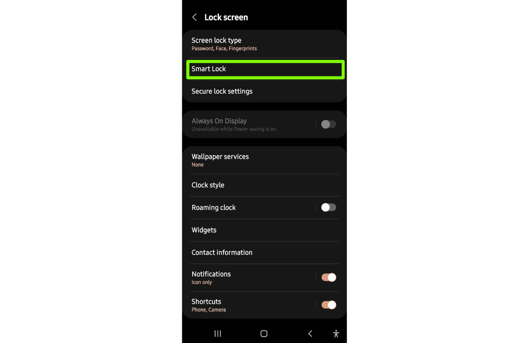 What is Android smart lock?