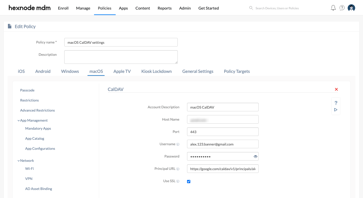 How to Configure CalDAV on macOS devices? Hexnode Help Center