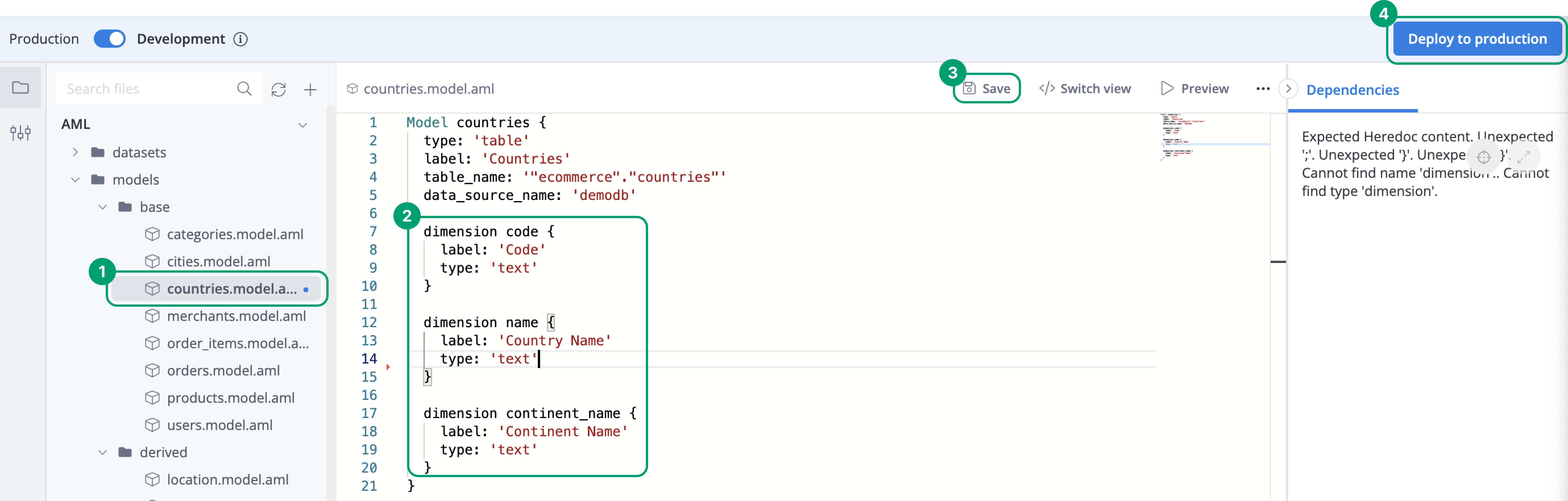 Dimensions & Measures Holistics Docs