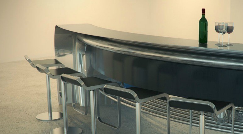  Curved breakfast barInterior Design Ideas.