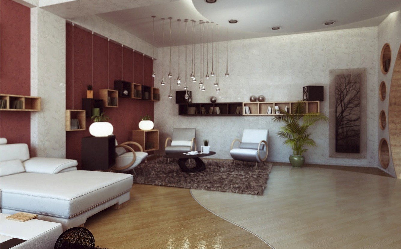 Contemporary lounge multi bulb light fixture Interior Design Ideas.