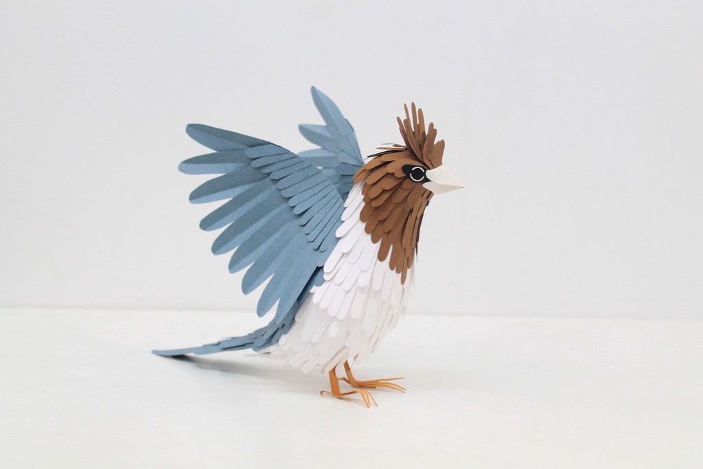 100 Beautiful Bird Sculptures Made Out Of Paper