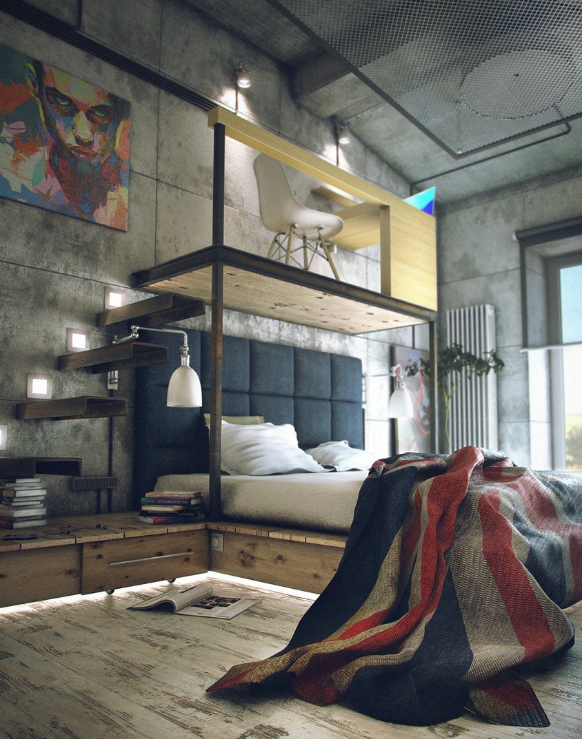 Dual level bedroom mezzanine office Interior Design Ideas Dual level bedroom mezzanine office Interior Design Ideas