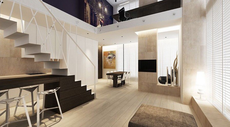 Open plan staircase design Interior Design Ideas