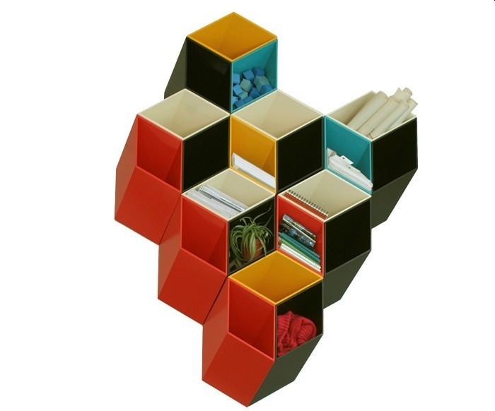 Optical illusion shelving system Interior Design Ideas