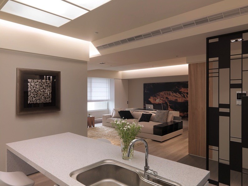 Asian Apartment With Neutral Decor