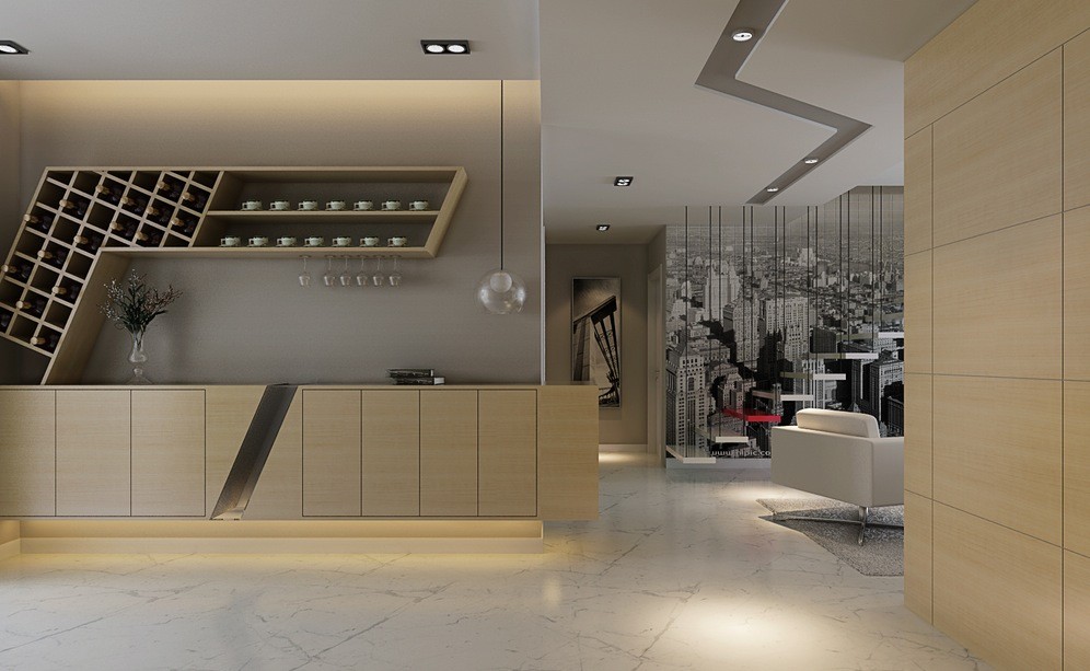 Kitchen wine rack Interior Design Ideas