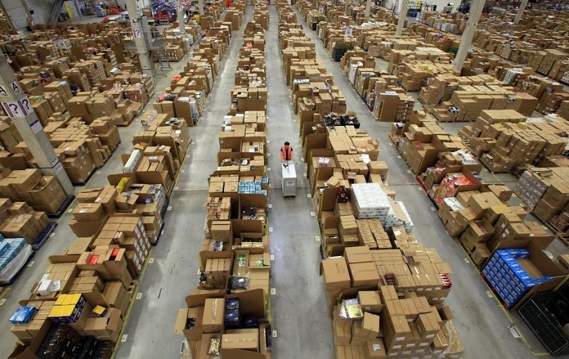 An interesting look into one of Amazon's fulfillment warehouses (taken