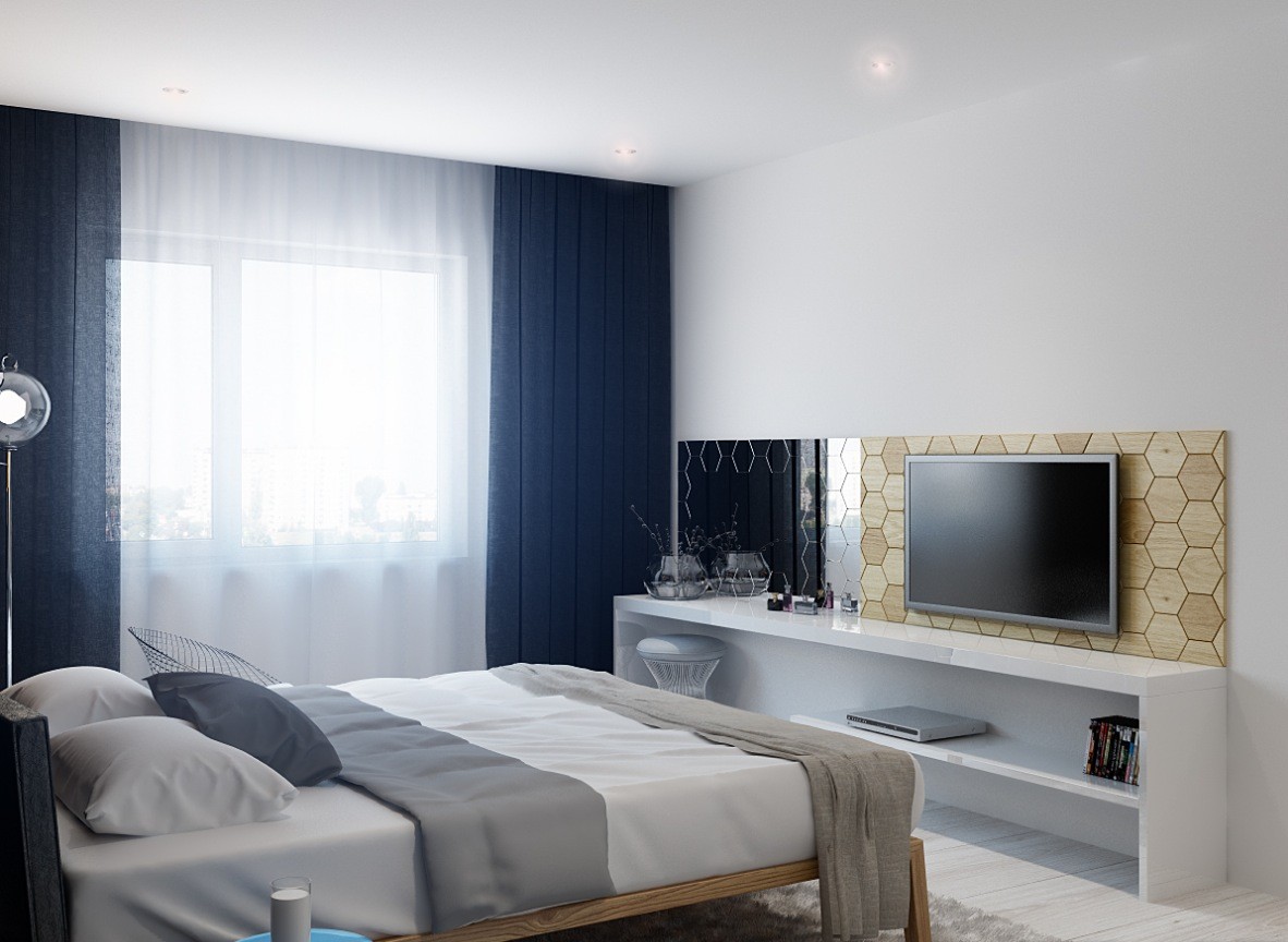 bedroom television Interior Design Ideas