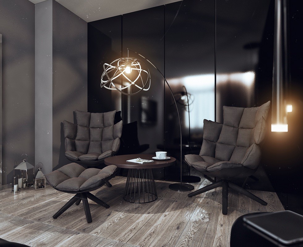 His and Hers Apartment Interior Design by Angelina Alexeeva [Visualized]