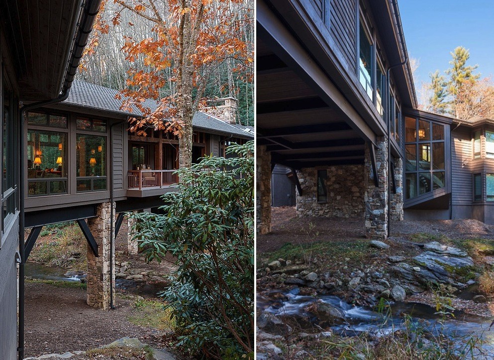 Bridge House Home Across A Stream