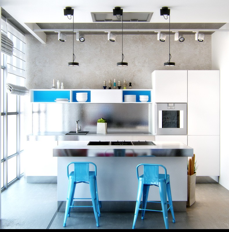 Blue bar stools | Interior Design Ideas. (790 x 800 Pixel)