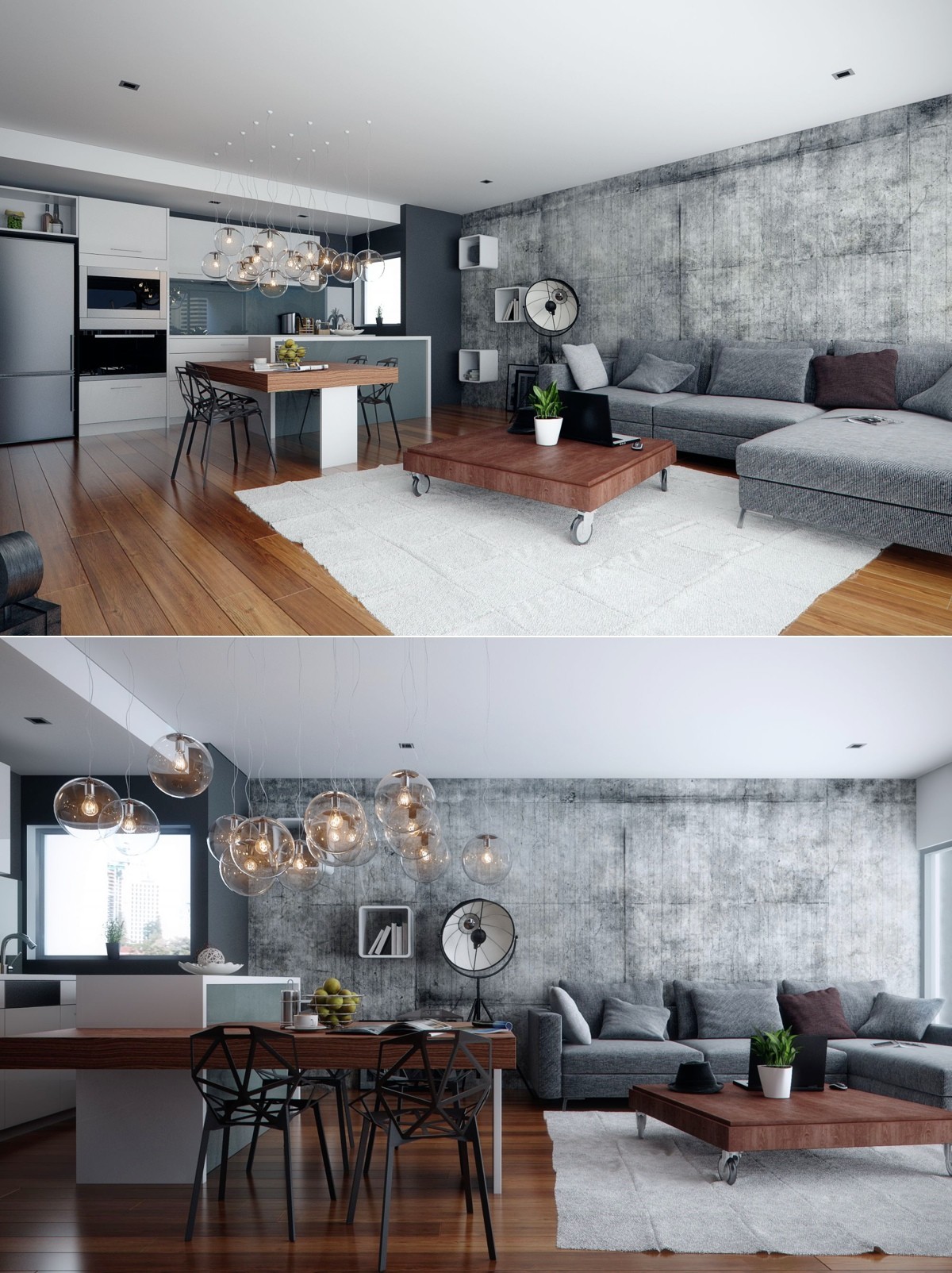 exposed concrete studio Interior Design Ideas