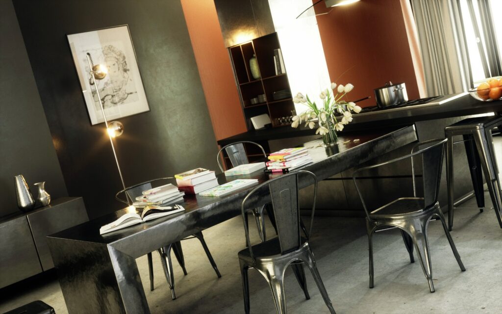  metaldiningtableInterior Design Ideas.