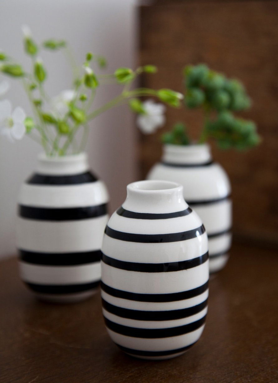 scandinavian striped vases Interior Design Ideas