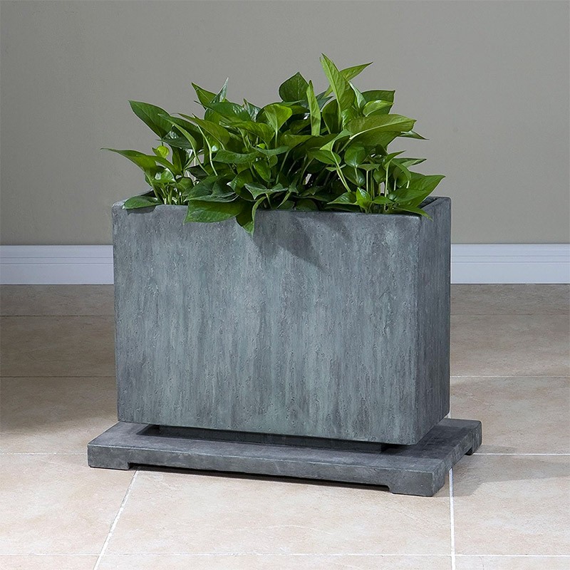 large rectangular concrete planters Interior Design Ideas