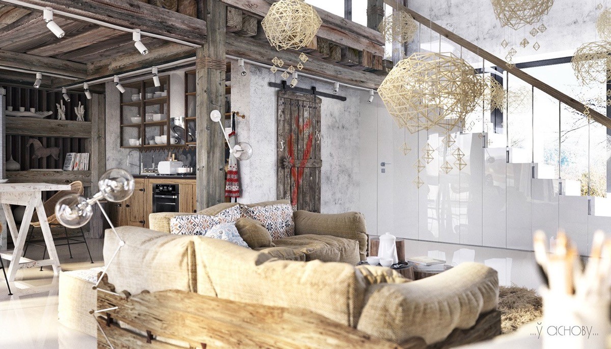 Two Examples Of Industrial Modern Rustic Interior Design