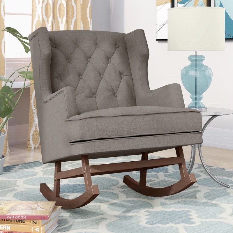 Tufted Bedroom Rocking Chair Interior Design Ideas