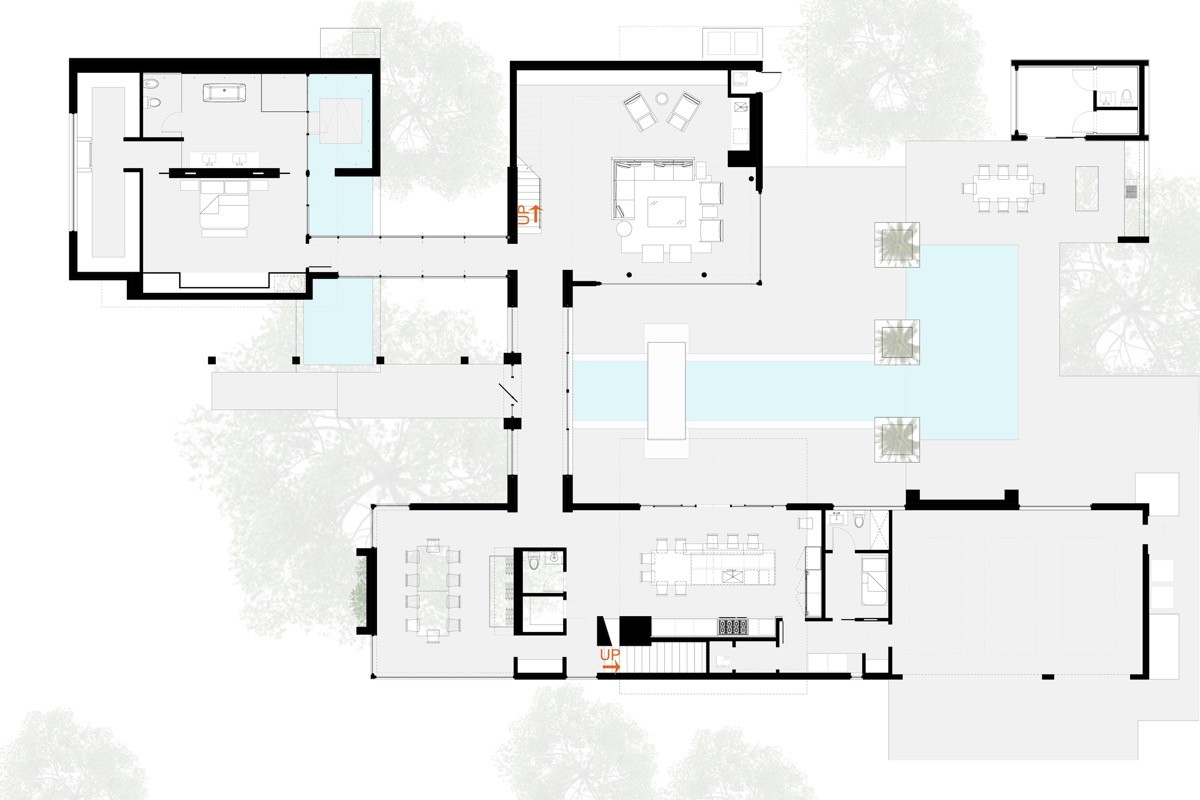 Shiny New Miami Mansion Under A Canopy Of Oak Trees