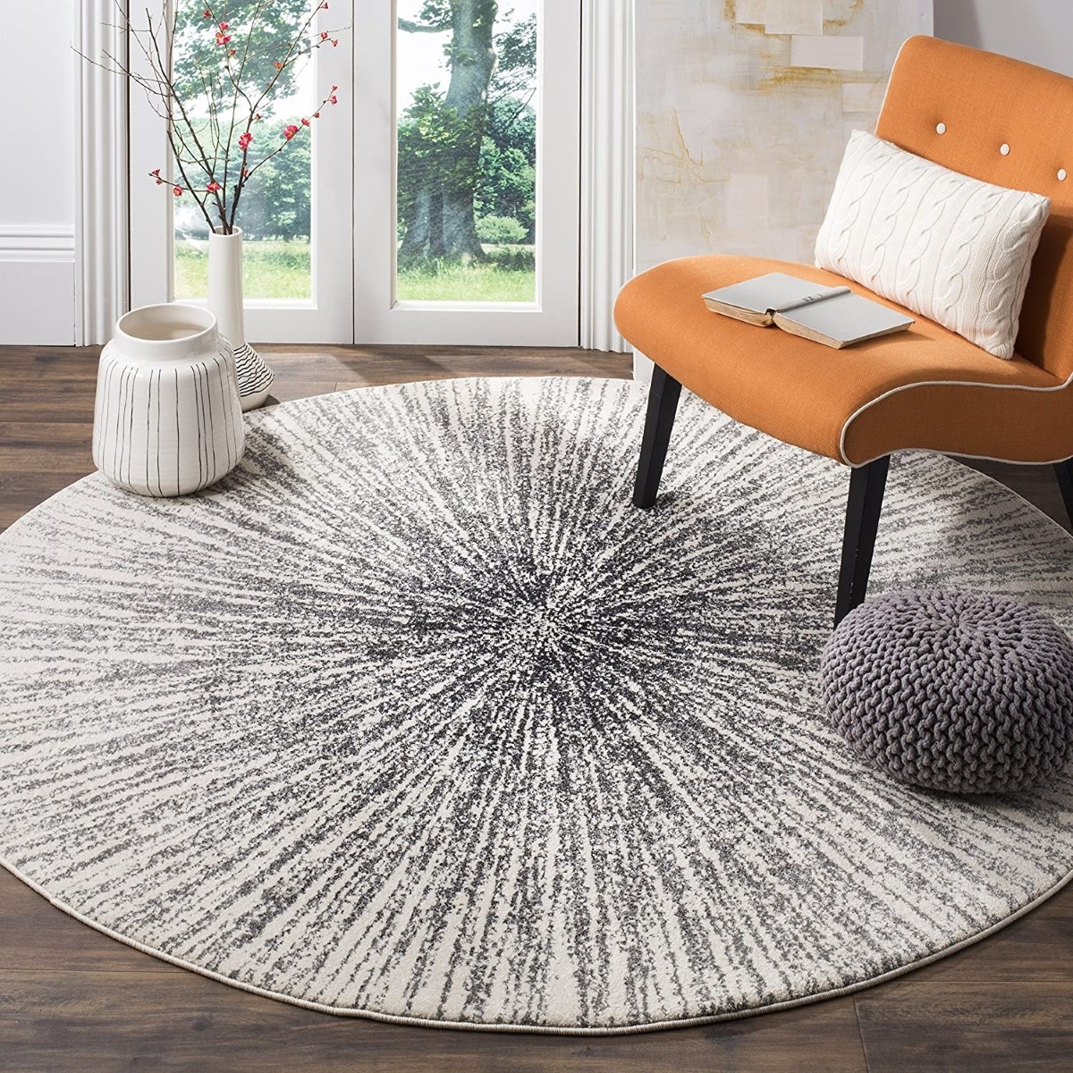 Ultimate Grey Round Area Rug Interior Design Ideas