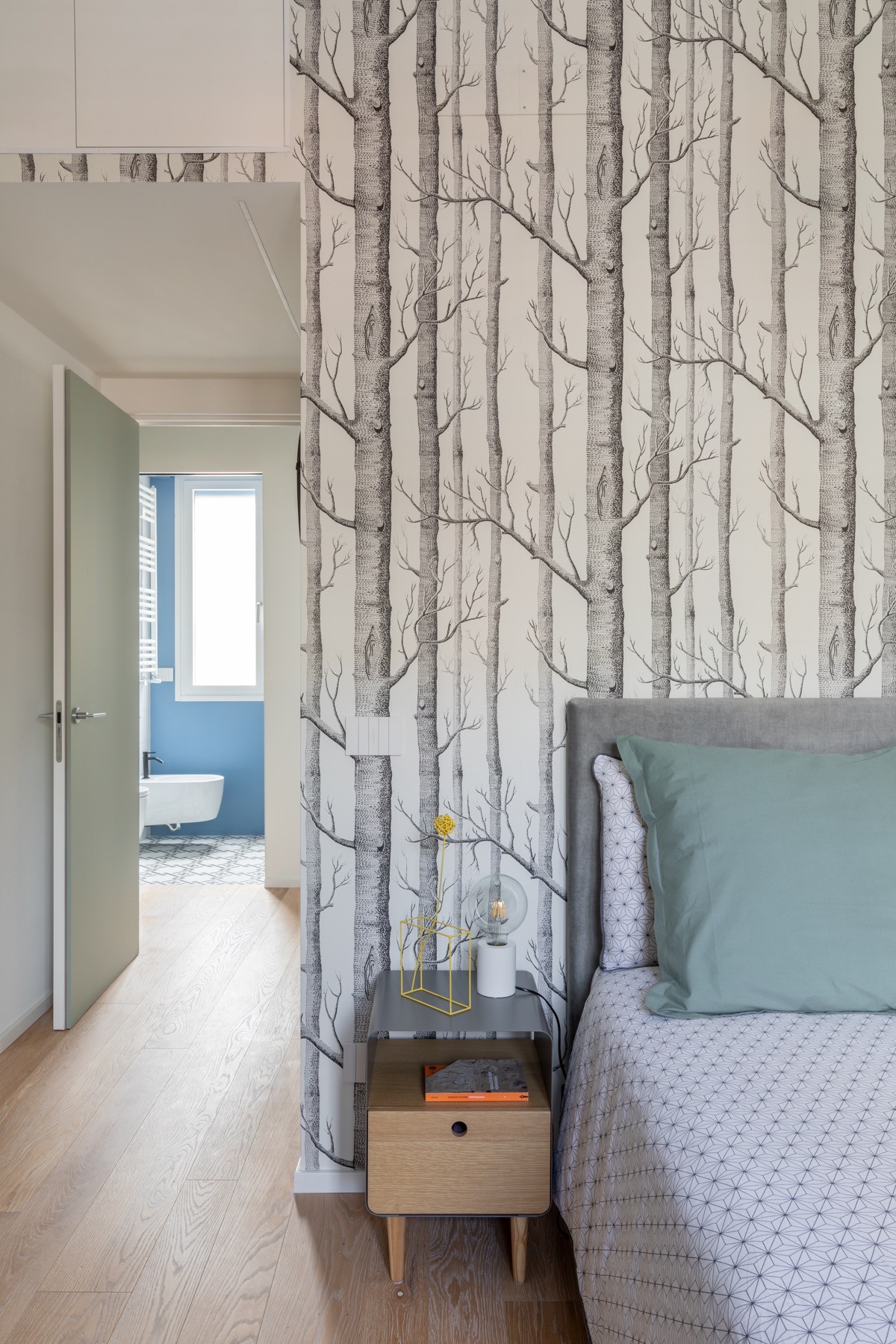 tree wallpaper Interior Design Ideas