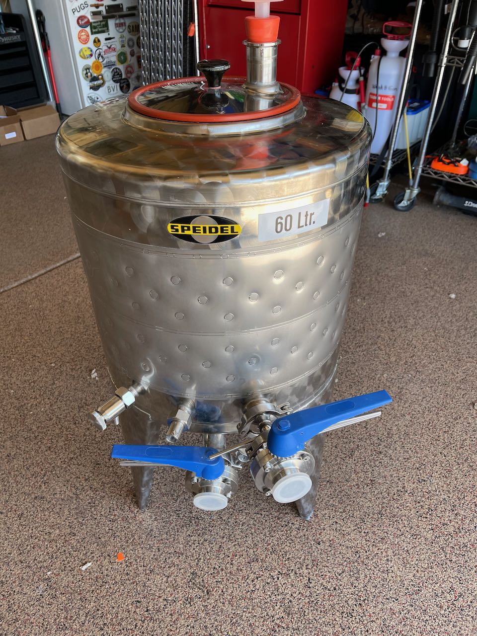 60L Speidel Jacketed Fermenter with Three 5 Gal Corny Kegs for Sale
