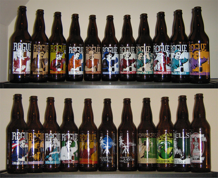 I collect Rogue bottles Homebrew Talk Beer, Wine, Mead, & Cider