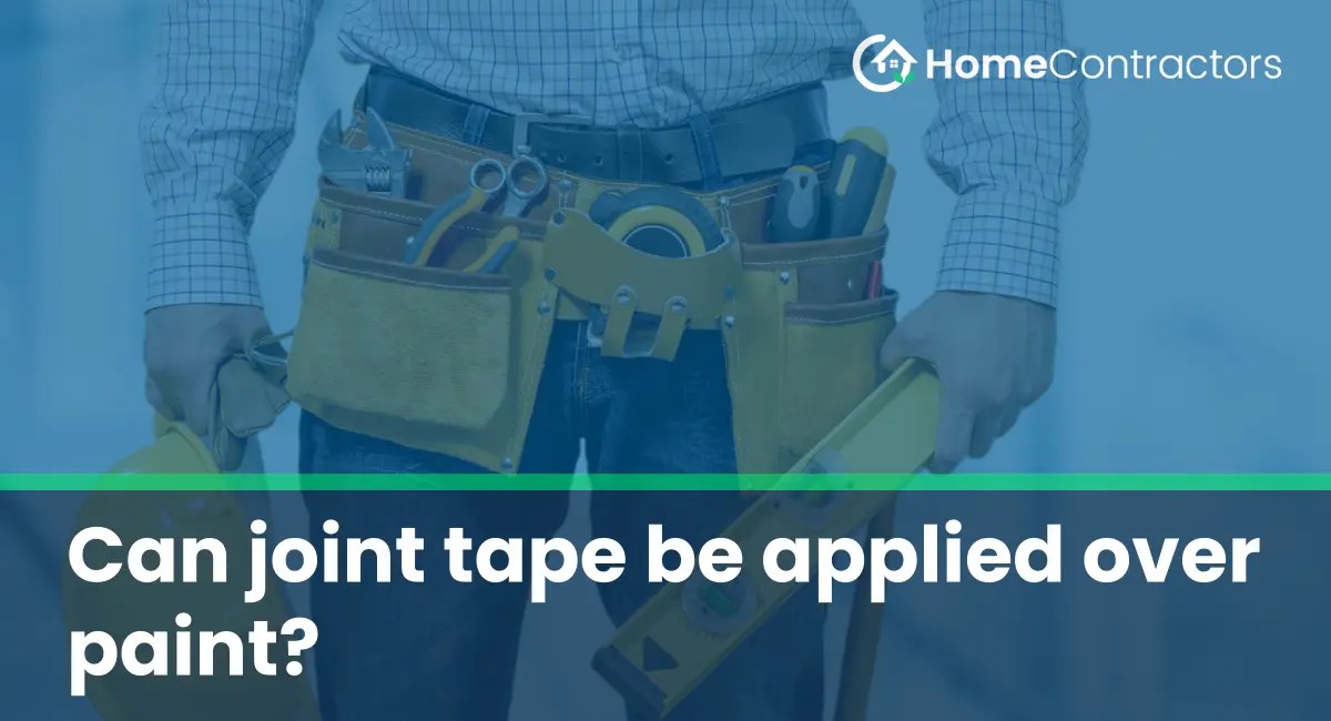 Can joint tape be applied over paint?